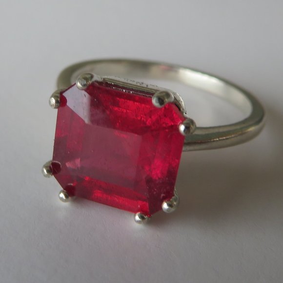 Magnificent Natural Raspberry Pink Ruby In Sterling Silver Ring, 4.65ct. - Picture 4 of 14